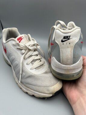 Nike Girls Air Max CZ4194-100 white lace up low top running size shoes 6Y
